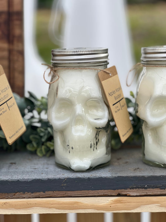 Skull Jar Candle