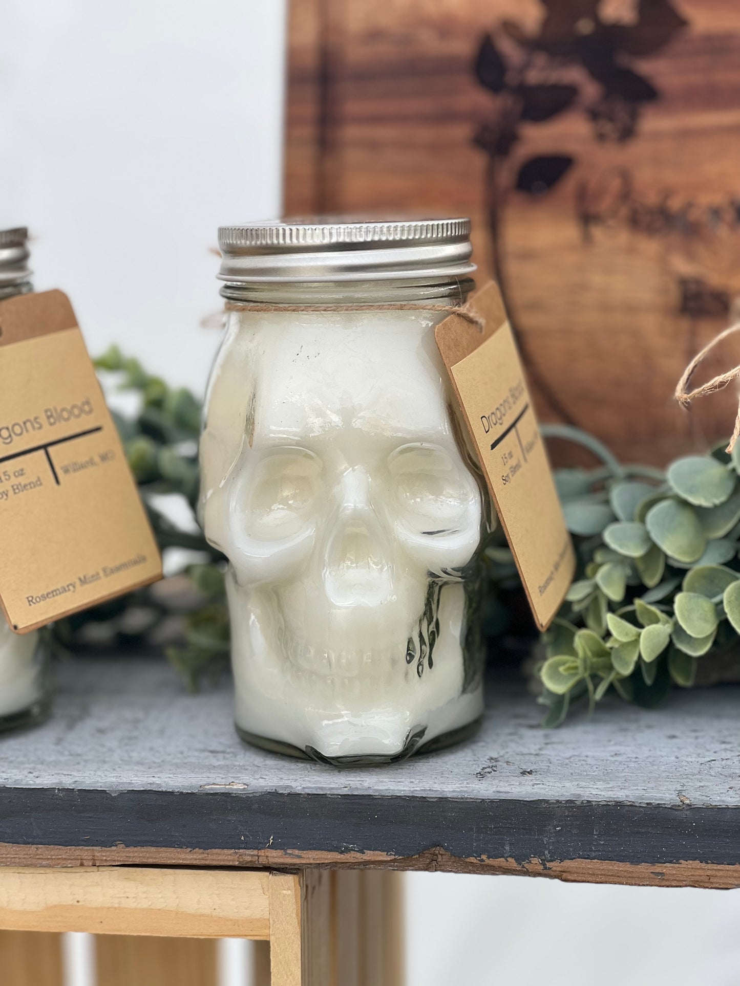 Skull Jar Candle