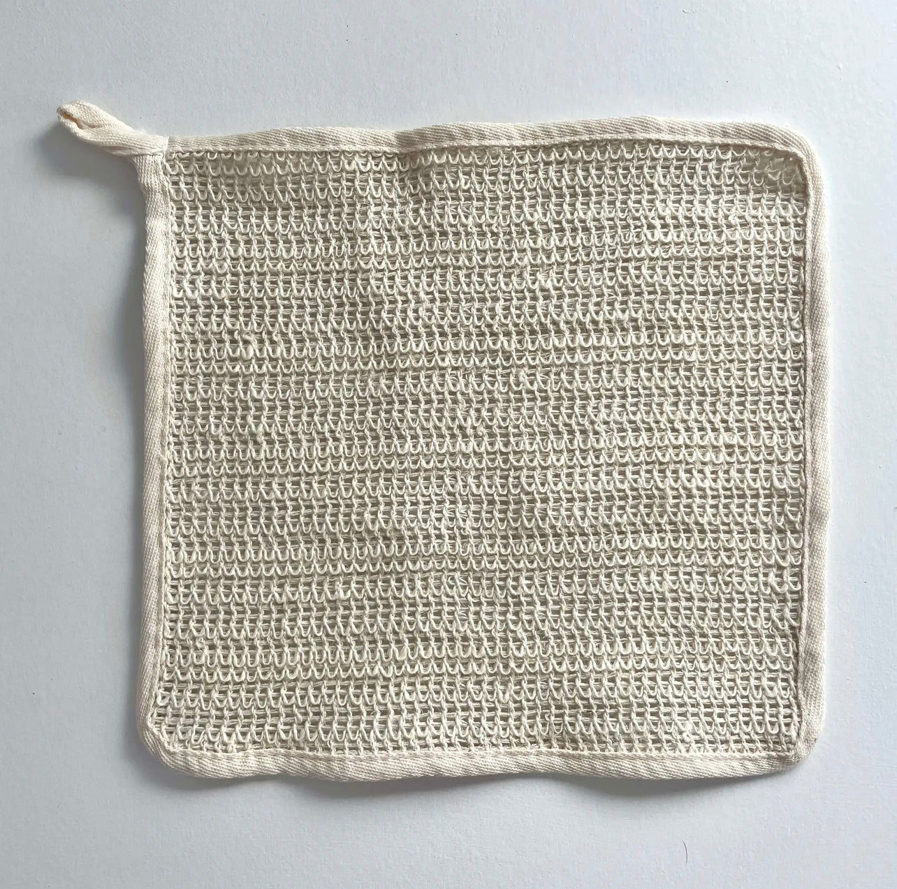 Natural exfoliating 10x10 square eco sisal washcloth